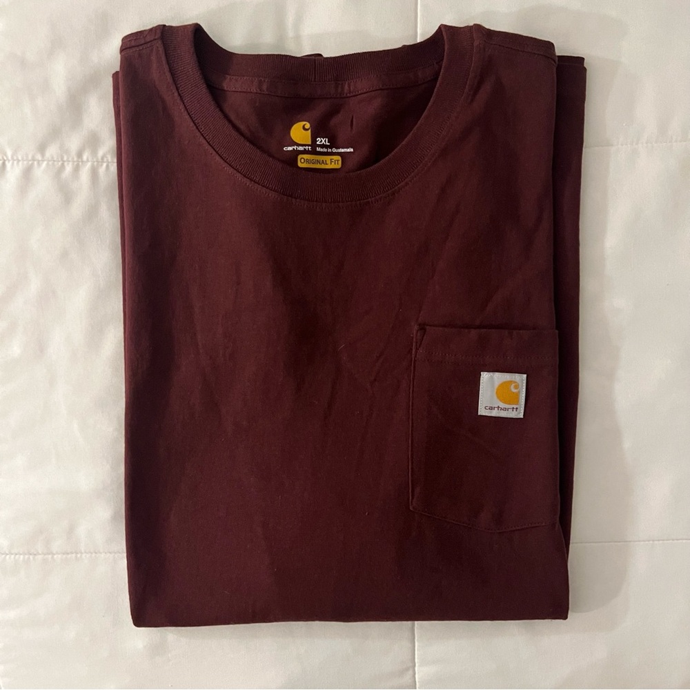 Carhartt Burgundy Crew Neck Tee